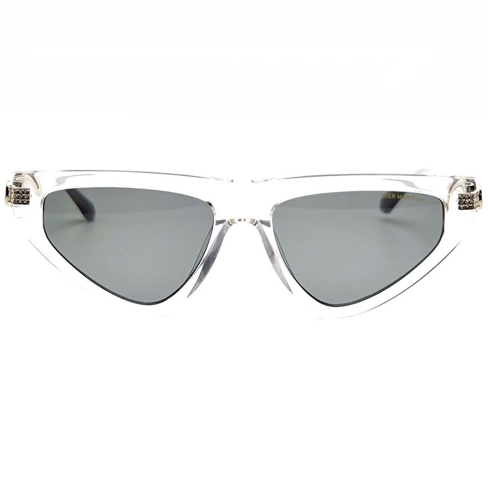 Pier Martino Sunglasses Crystal Acetate Geometric Shape Hand Set Crystals Made